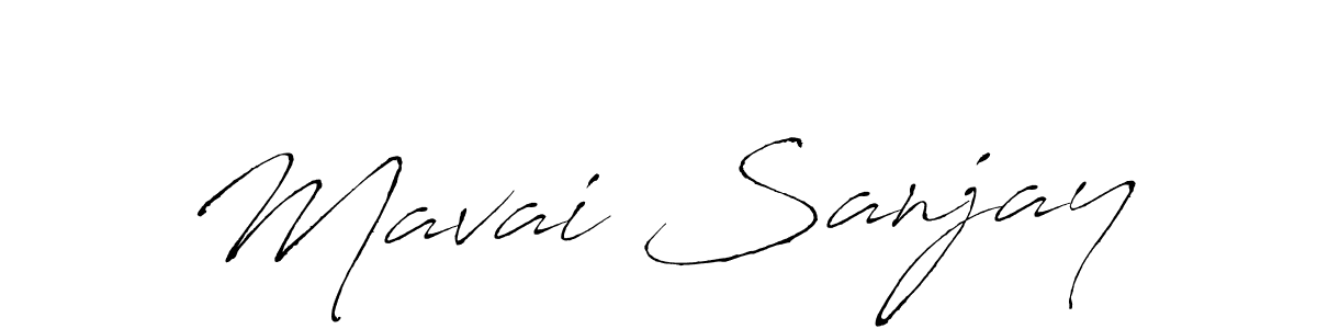 How to make Mavai Sanjay name signature. Use Antro_Vectra style for creating short signs online. This is the latest handwritten sign. Mavai Sanjay signature style 6 images and pictures png