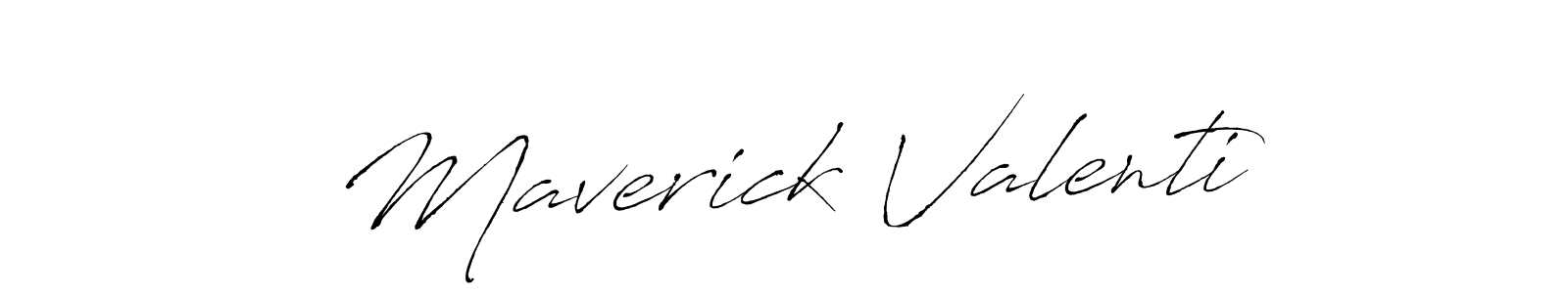 Maverick Valenti stylish signature style. Best Handwritten Sign (Antro_Vectra) for my name. Handwritten Signature Collection Ideas for my name Maverick Valenti. Maverick Valenti signature style 6 images and pictures png