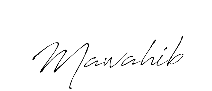 Make a beautiful signature design for name Mawahib. With this signature (Antro_Vectra) style, you can create a handwritten signature for free. Mawahib signature style 6 images and pictures png