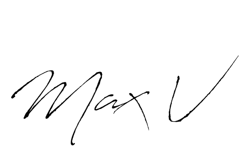Design your own signature with our free online signature maker. With this signature software, you can create a handwritten (Antro_Vectra) signature for name Max V. Max V signature style 6 images and pictures png