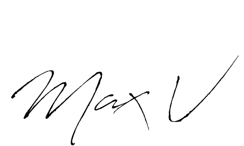 The best way (Antro_Vectra) to make a short signature is to pick only two or three words in your name. The name Max V include a total of six letters. For converting this name. Max V signature style 6 images and pictures png