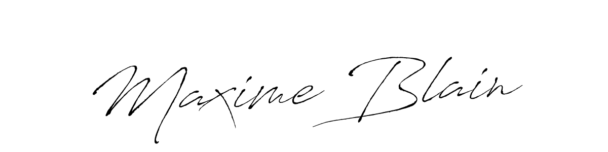 Maxime Blain stylish signature style. Best Handwritten Sign (Antro_Vectra) for my name. Handwritten Signature Collection Ideas for my name Maxime Blain. Maxime Blain signature style 6 images and pictures png