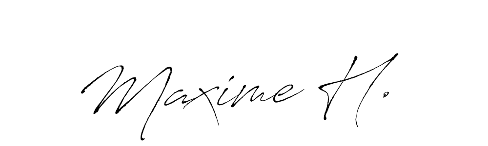 Design your own signature with our free online signature maker. With this signature software, you can create a handwritten (Antro_Vectra) signature for name Maxime H. . Maxime H.  signature style 6 images and pictures png