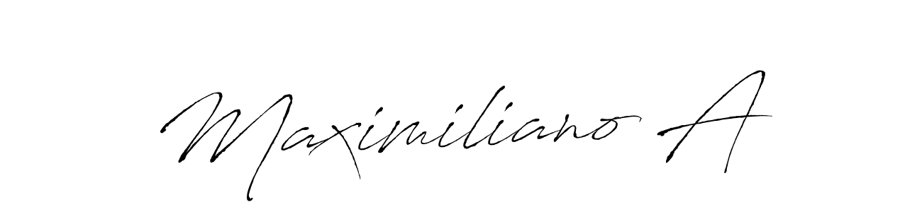 It looks lik you need a new signature style for name Maximiliano A. Design unique handwritten (Antro_Vectra) signature with our free signature maker in just a few clicks. Maximiliano A signature style 6 images and pictures png