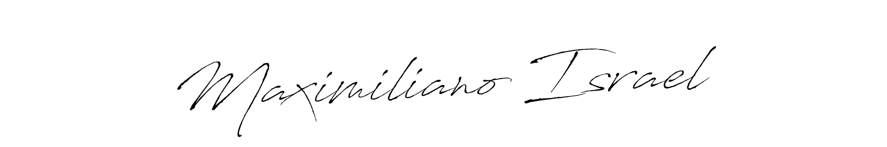 Make a beautiful signature design for name Maximiliano Israel. With this signature (Antro_Vectra) style, you can create a handwritten signature for free. Maximiliano Israel signature style 6 images and pictures png