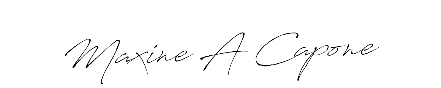 Also we have Maxine A Capone name is the best signature style. Create professional handwritten signature collection using Antro_Vectra autograph style. Maxine A Capone signature style 6 images and pictures png