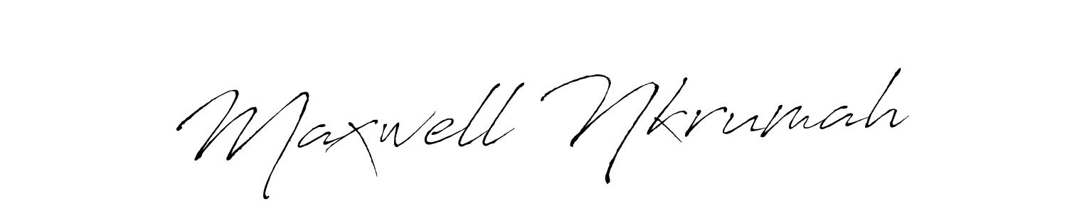 Create a beautiful signature design for name Maxwell Nkrumah. With this signature (Antro_Vectra) fonts, you can make a handwritten signature for free. Maxwell Nkrumah signature style 6 images and pictures png