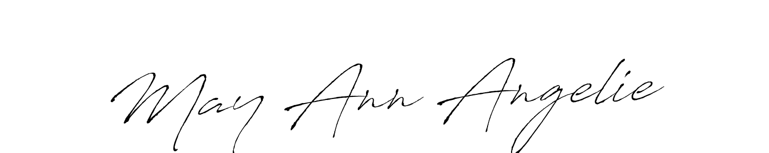 Design your own signature with our free online signature maker. With this signature software, you can create a handwritten (Antro_Vectra) signature for name May Ann Angelie. May Ann Angelie signature style 6 images and pictures png