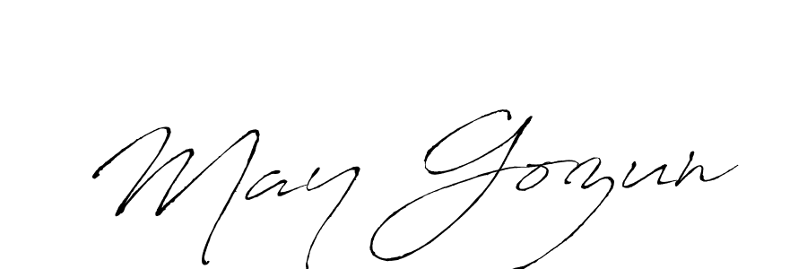You should practise on your own different ways (Antro_Vectra) to write your name (May Gozun) in signature. don't let someone else do it for you. May Gozun signature style 6 images and pictures png