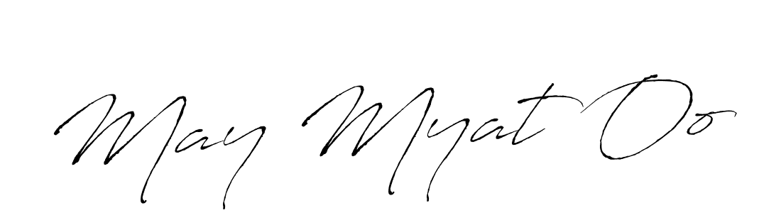 Design your own signature with our free online signature maker. With this signature software, you can create a handwritten (Antro_Vectra) signature for name May Myat Oo. May Myat Oo signature style 6 images and pictures png