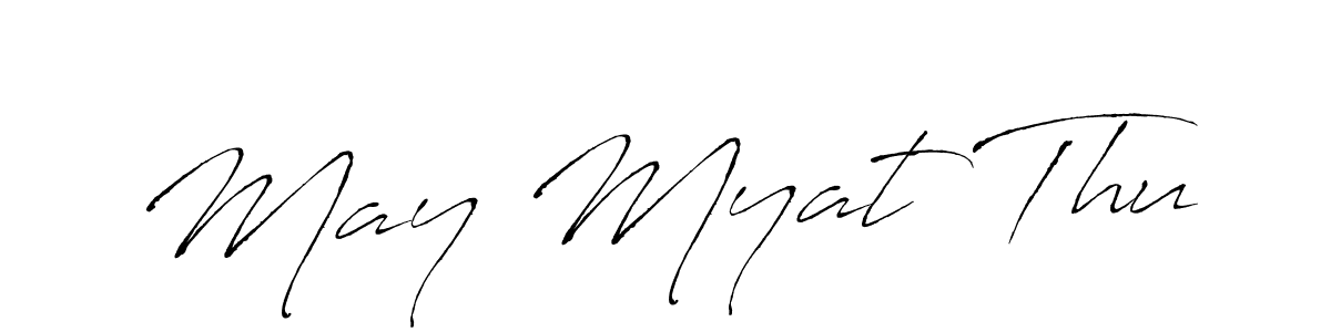 How to make May Myat Thu name signature. Use Antro_Vectra style for creating short signs online. This is the latest handwritten sign. May Myat Thu signature style 6 images and pictures png