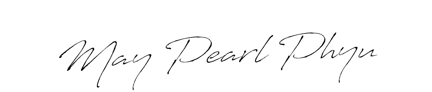 Also You can easily find your signature by using the search form. We will create May Pearl Phyu name handwritten signature images for you free of cost using Antro_Vectra sign style. May Pearl Phyu signature style 6 images and pictures png