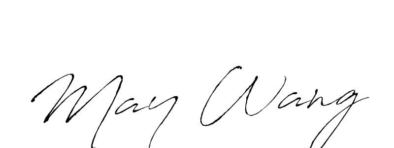 if you are searching for the best signature style for your name May Wang. so please give up your signature search. here we have designed multiple signature styles  using Antro_Vectra. May Wang signature style 6 images and pictures png