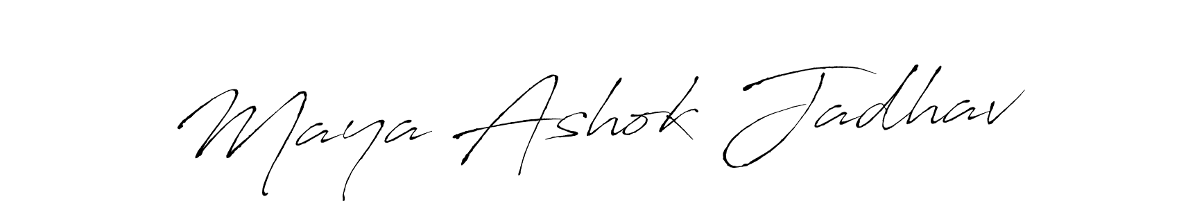 Make a beautiful signature design for name Maya Ashok Jadhav. With this signature (Antro_Vectra) style, you can create a handwritten signature for free. Maya Ashok Jadhav signature style 6 images and pictures png