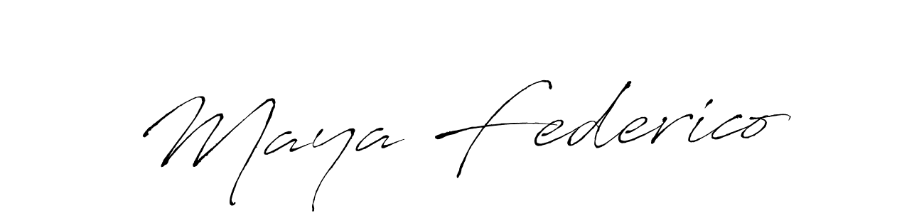 Make a beautiful signature design for name Maya Federico. With this signature (Antro_Vectra) style, you can create a handwritten signature for free. Maya Federico signature style 6 images and pictures png