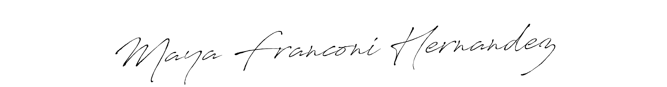 Design your own signature with our free online signature maker. With this signature software, you can create a handwritten (Antro_Vectra) signature for name Maya Franconi Hernandez. Maya Franconi Hernandez signature style 6 images and pictures png