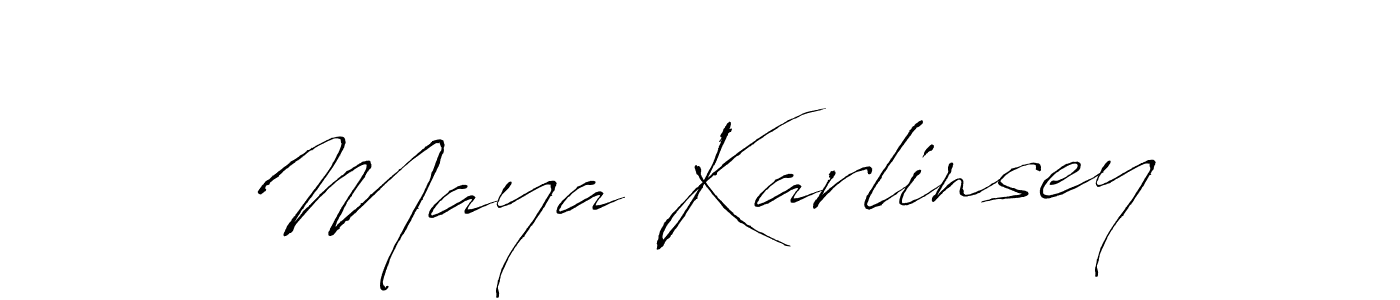 How to make Maya Karlinsey signature? Antro_Vectra is a professional autograph style. Create handwritten signature for Maya Karlinsey name. Maya Karlinsey signature style 6 images and pictures png