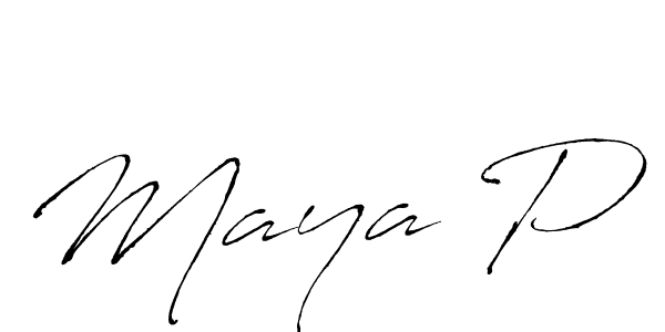 Create a beautiful signature design for name Maya P. With this signature (Antro_Vectra) fonts, you can make a handwritten signature for free. Maya P signature style 6 images and pictures png