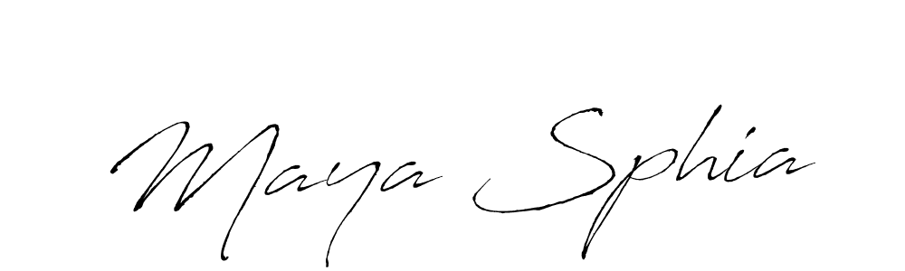 Maya Sphia stylish signature style. Best Handwritten Sign (Antro_Vectra) for my name. Handwritten Signature Collection Ideas for my name Maya Sphia. Maya Sphia signature style 6 images and pictures png