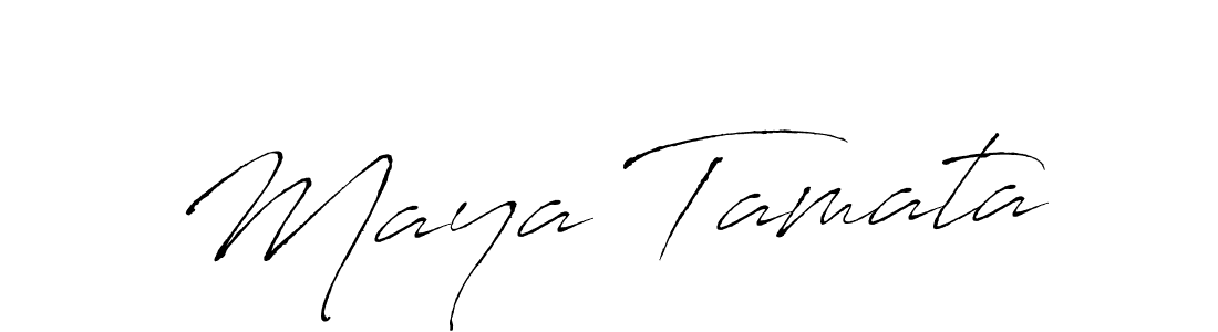 Make a beautiful signature design for name Maya Tamata. With this signature (Antro_Vectra) style, you can create a handwritten signature for free. Maya Tamata signature style 6 images and pictures png