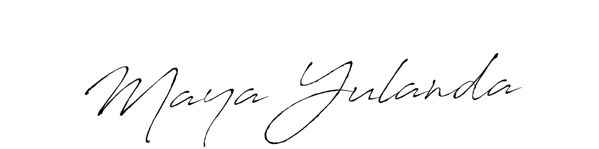 Similarly Antro_Vectra is the best handwritten signature design. Signature creator online .You can use it as an online autograph creator for name Maya Yulanda. Maya Yulanda signature style 6 images and pictures png