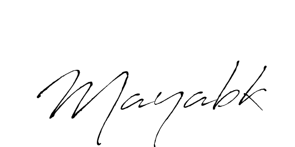 Design your own signature with our free online signature maker. With this signature software, you can create a handwritten (Antro_Vectra) signature for name Mayabk. Mayabk signature style 6 images and pictures png