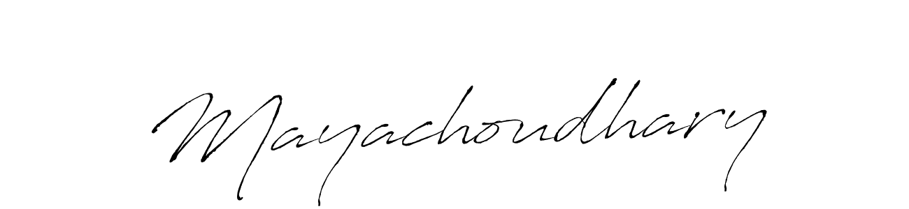 Antro_Vectra is a professional signature style that is perfect for those who want to add a touch of class to their signature. It is also a great choice for those who want to make their signature more unique. Get Mayachoudhary name to fancy signature for free. Mayachoudhary signature style 6 images and pictures png