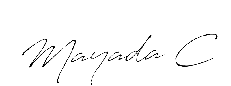 Create a beautiful signature design for name Mayada C. With this signature (Antro_Vectra) fonts, you can make a handwritten signature for free. Mayada C signature style 6 images and pictures png