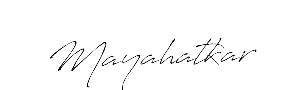 Design your own signature with our free online signature maker. With this signature software, you can create a handwritten (Antro_Vectra) signature for name Mayahatkar. Mayahatkar signature style 6 images and pictures png