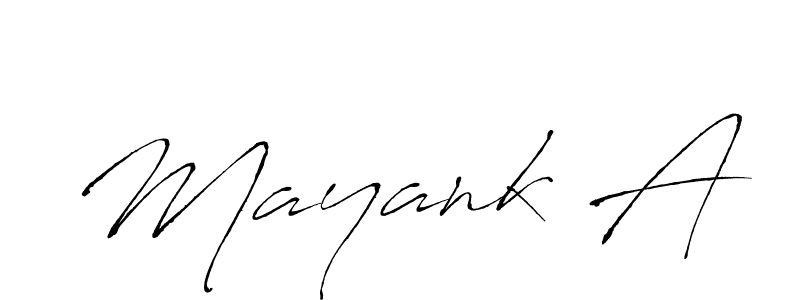 Mayank A stylish signature style. Best Handwritten Sign (Antro_Vectra) for my name. Handwritten Signature Collection Ideas for my name Mayank A. Mayank A signature style 6 images and pictures png