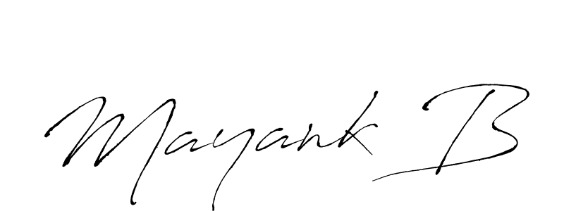 The best way (Antro_Vectra) to make a short signature is to pick only two or three words in your name. The name Mayank B include a total of six letters. For converting this name. Mayank B signature style 6 images and pictures png