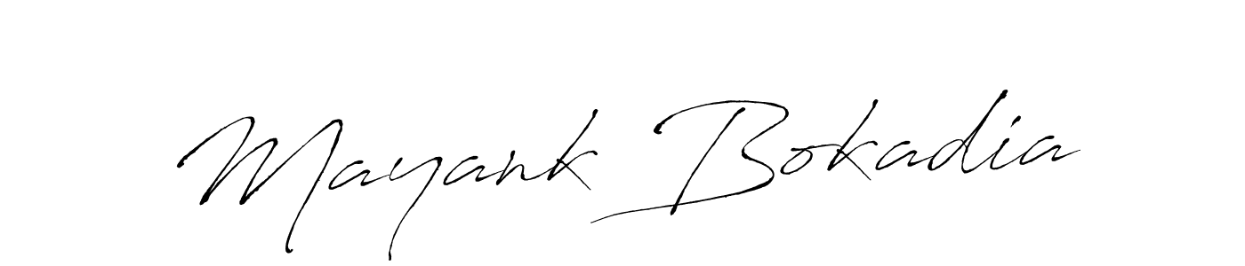 Create a beautiful signature design for name Mayank Bokadia. With this signature (Antro_Vectra) fonts, you can make a handwritten signature for free. Mayank Bokadia signature style 6 images and pictures png