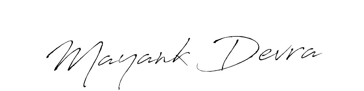 Mayank Devra stylish signature style. Best Handwritten Sign (Antro_Vectra) for my name. Handwritten Signature Collection Ideas for my name Mayank Devra. Mayank Devra signature style 6 images and pictures png
