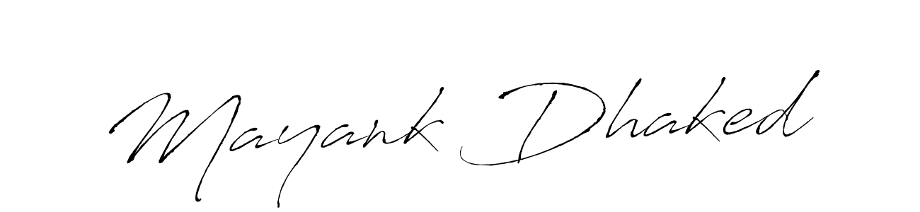 How to make Mayank Dhaked name signature. Use Antro_Vectra style for creating short signs online. This is the latest handwritten sign. Mayank Dhaked signature style 6 images and pictures png