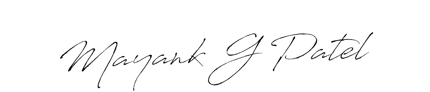 It looks lik you need a new signature style for name Mayank G Patel. Design unique handwritten (Antro_Vectra) signature with our free signature maker in just a few clicks. Mayank G Patel signature style 6 images and pictures png