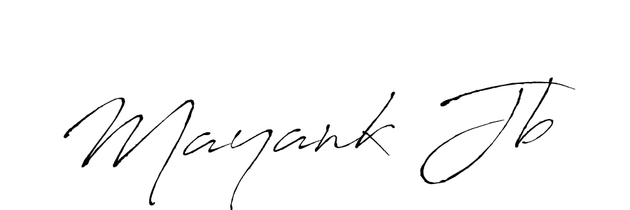 Mayank Jb stylish signature style. Best Handwritten Sign (Antro_Vectra) for my name. Handwritten Signature Collection Ideas for my name Mayank Jb. Mayank Jb signature style 6 images and pictures png