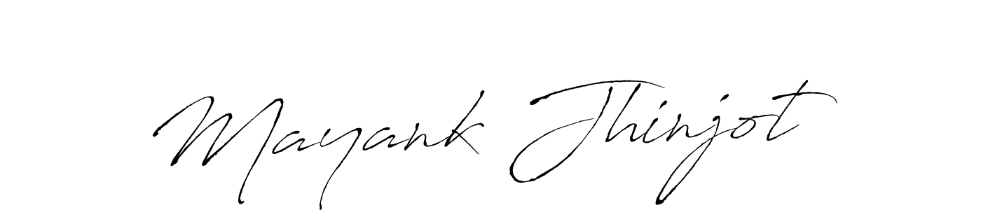 Design your own signature with our free online signature maker. With this signature software, you can create a handwritten (Antro_Vectra) signature for name Mayank Jhinjot. Mayank Jhinjot signature style 6 images and pictures png