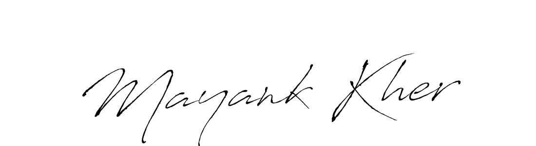 How to make Mayank Kher name signature. Use Antro_Vectra style for creating short signs online. This is the latest handwritten sign. Mayank Kher signature style 6 images and pictures png