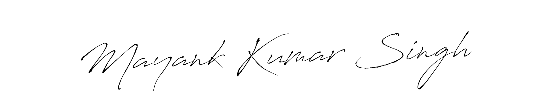 How to make Mayank Kumar Singh name signature. Use Antro_Vectra style for creating short signs online. This is the latest handwritten sign. Mayank Kumar Singh signature style 6 images and pictures png