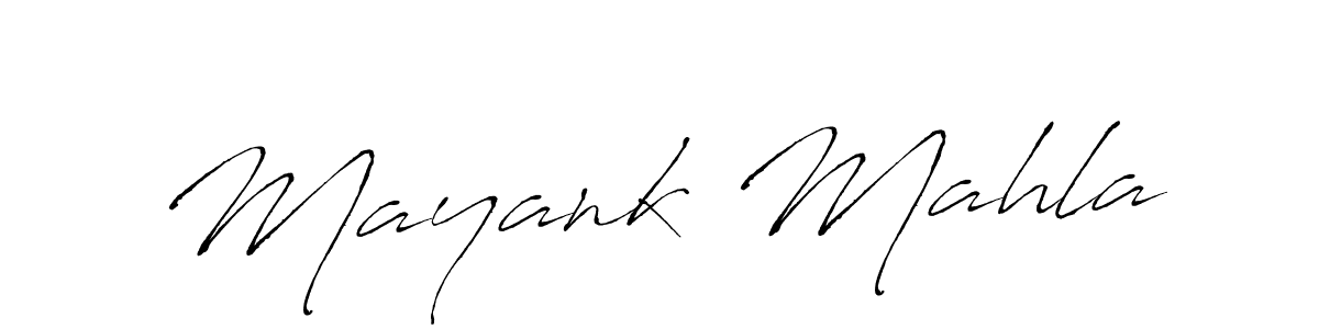 Create a beautiful signature design for name Mayank Mahla. With this signature (Antro_Vectra) fonts, you can make a handwritten signature for free. Mayank Mahla signature style 6 images and pictures png