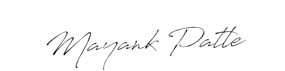 Create a beautiful signature design for name Mayank Patle. With this signature (Antro_Vectra) fonts, you can make a handwritten signature for free. Mayank Patle signature style 6 images and pictures png