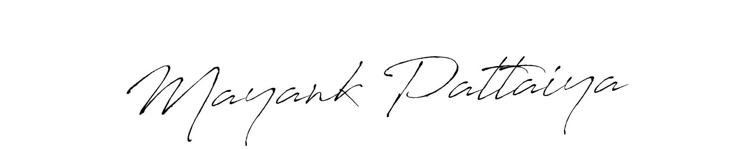Design your own signature with our free online signature maker. With this signature software, you can create a handwritten (Antro_Vectra) signature for name Mayank Pattaiya. Mayank Pattaiya signature style 6 images and pictures png