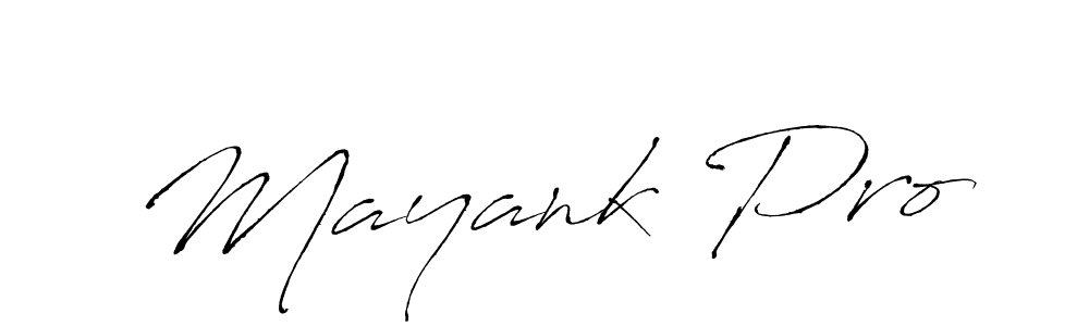 Design your own signature with our free online signature maker. With this signature software, you can create a handwritten (Antro_Vectra) signature for name Mayank Pro. Mayank Pro signature style 6 images and pictures png