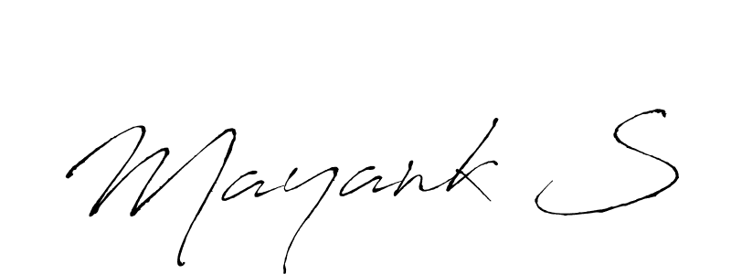 Create a beautiful signature design for name Mayank S. With this signature (Antro_Vectra) fonts, you can make a handwritten signature for free. Mayank S signature style 6 images and pictures png