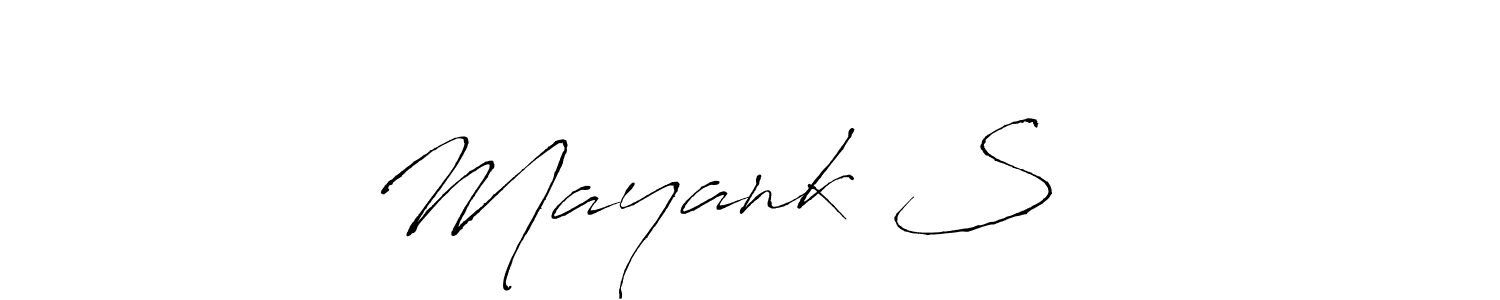 How to make Mayank S ❣️ name signature. Use Antro_Vectra style for creating short signs online. This is the latest handwritten sign. Mayank S ❣️ signature style 6 images and pictures png