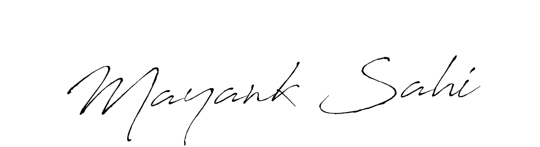 Make a beautiful signature design for name Mayank Sahi. With this signature (Antro_Vectra) style, you can create a handwritten signature for free. Mayank Sahi signature style 6 images and pictures png