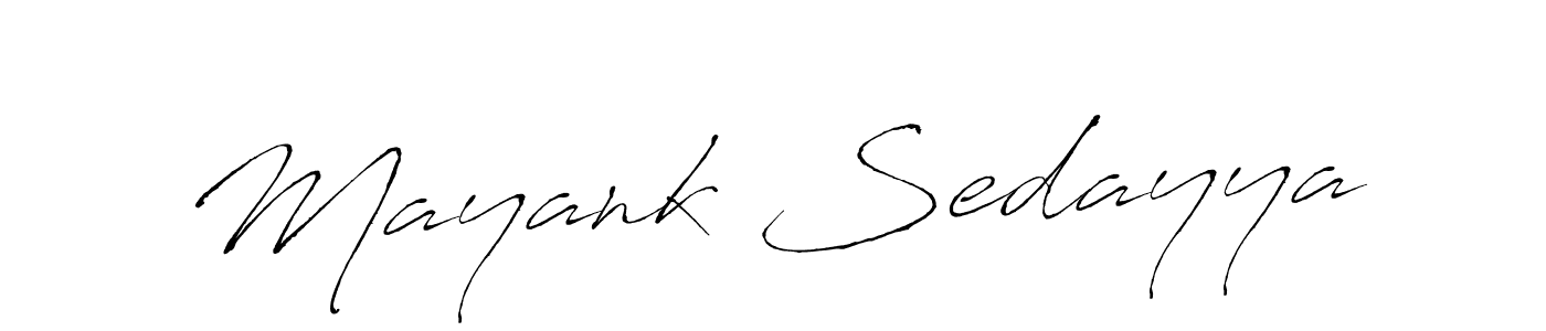 Create a beautiful signature design for name Mayank Sedayya. With this signature (Antro_Vectra) fonts, you can make a handwritten signature for free. Mayank Sedayya signature style 6 images and pictures png