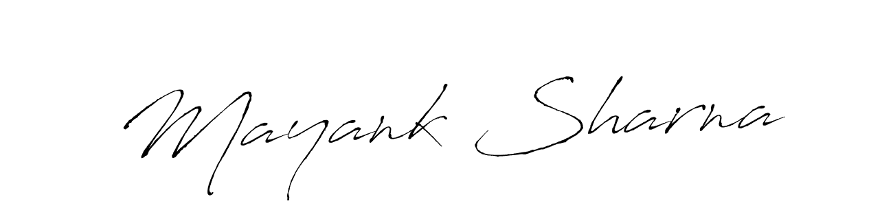 Design your own signature with our free online signature maker. With this signature software, you can create a handwritten (Antro_Vectra) signature for name Mayank Sharna. Mayank Sharna signature style 6 images and pictures png
