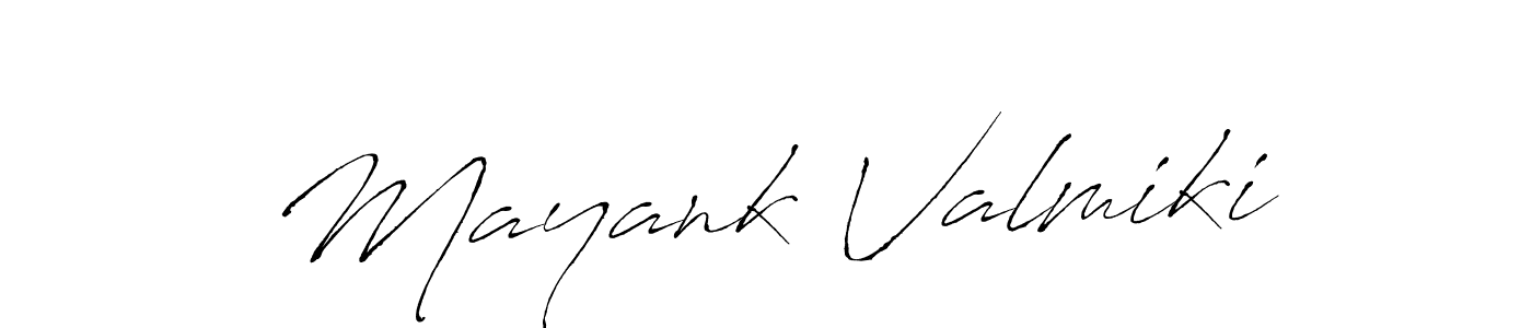 Make a beautiful signature design for name Mayank Valmiki. With this signature (Antro_Vectra) style, you can create a handwritten signature for free. Mayank Valmiki signature style 6 images and pictures png