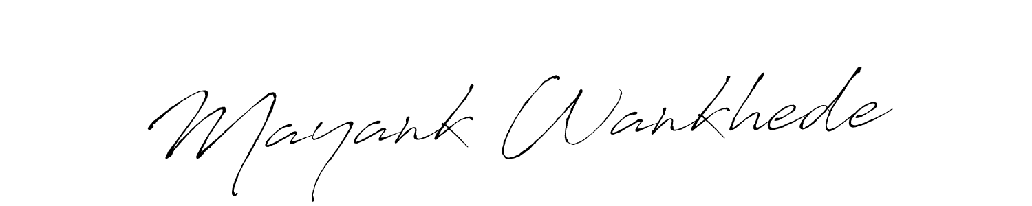 Antro_Vectra is a professional signature style that is perfect for those who want to add a touch of class to their signature. It is also a great choice for those who want to make their signature more unique. Get Mayank Wankhede name to fancy signature for free. Mayank Wankhede signature style 6 images and pictures png